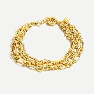NWT JCrew Mixed-Chain Bracelet in Gold